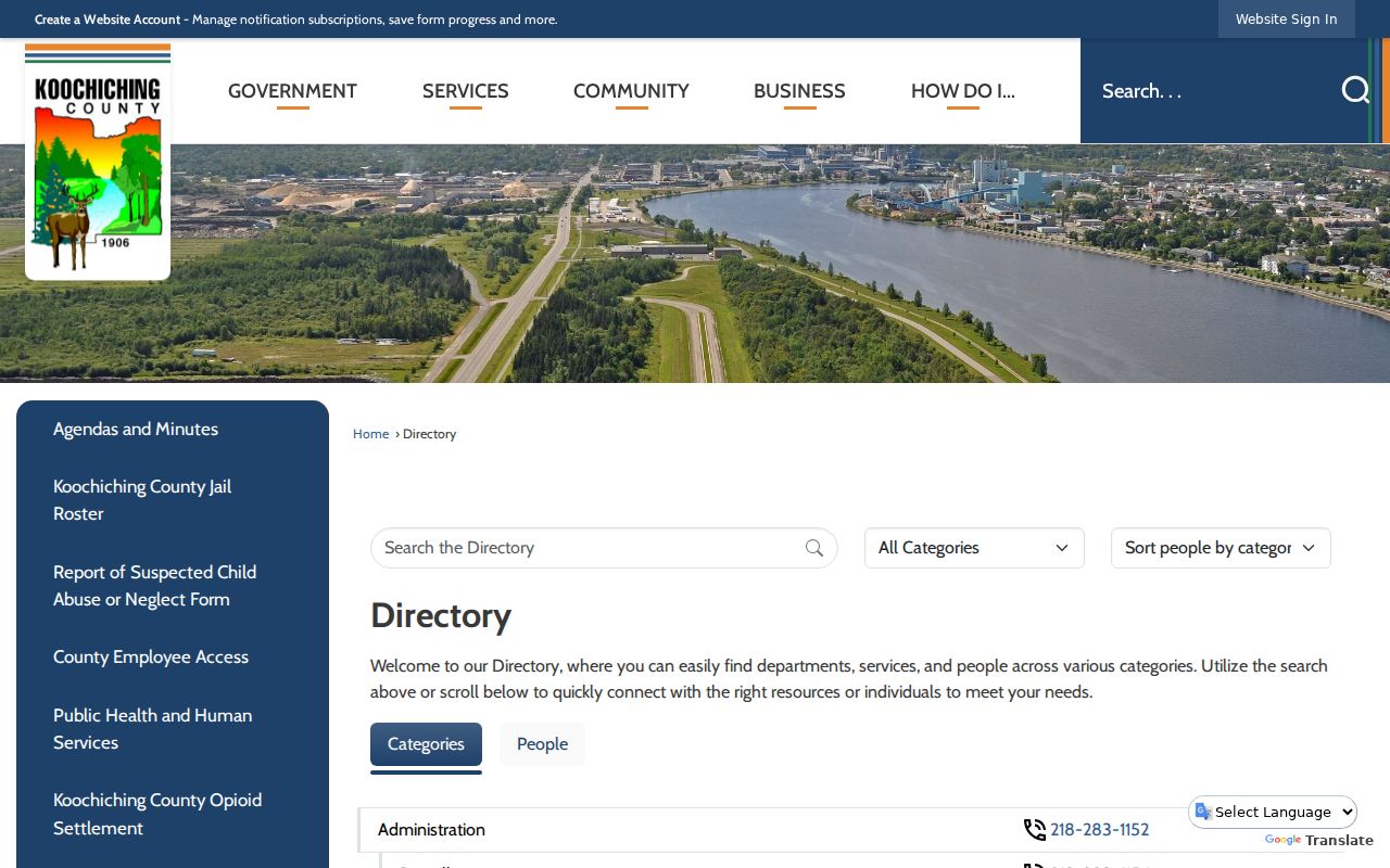 Koochiching County court docket staff directory