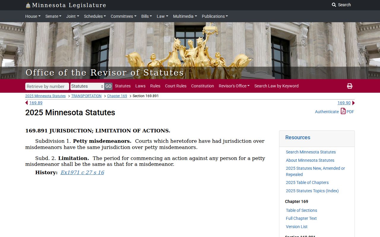 Koochiching County traffic court jurisdiction and citation record access
