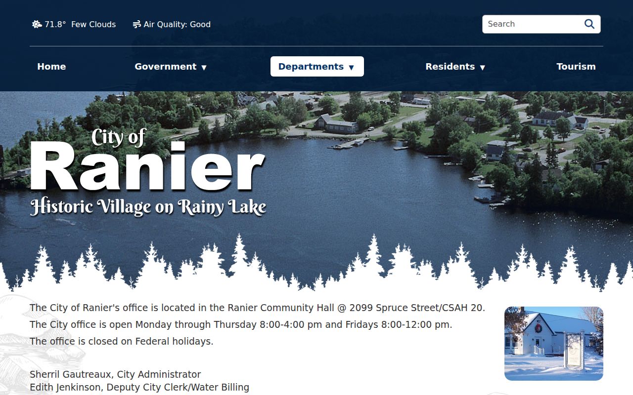 Ranier court records and city administration information
